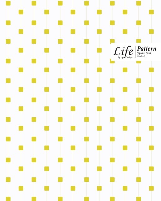 Cube Pattern Square Grid, Quad Ruled, Composition Notebook, 100 Sheets, Large Size 8 X 10 Inch Yellow Dots Cover