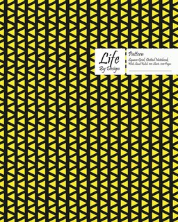 Front cover_Traingle Pattern Square Grid, Quad Ruled, Composition Notebook, 100 Sheets, Large Size 8 X 10 Inch Yellow Cover