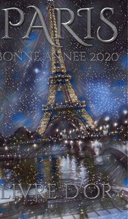 Couverture_Paris Eiffel Tower Happy New Year Blank pages 2020 Guest Book cover French translation