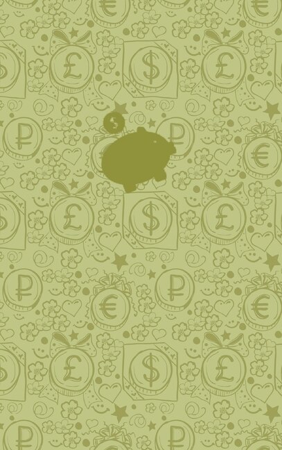 (gold) Smart Piggy Monthly Household Budget Planner, 24 Months Expense Write-in Notebook.