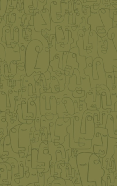 Front cover_Faces Dotted Notebook (army Green)