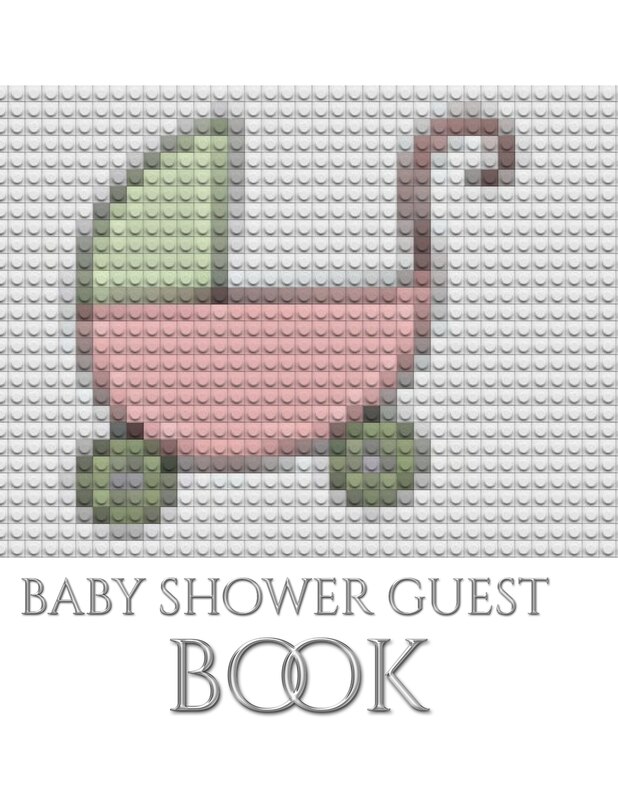 Front cover_Baby Shower themed stroller blank page Guest Book