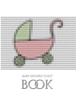 Front cover_Baby Shower themed stroller blank page Guest Book