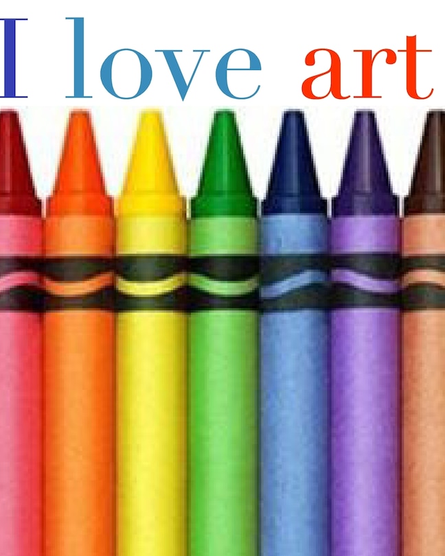 Front cover_I love art crayon creative blank coloring book