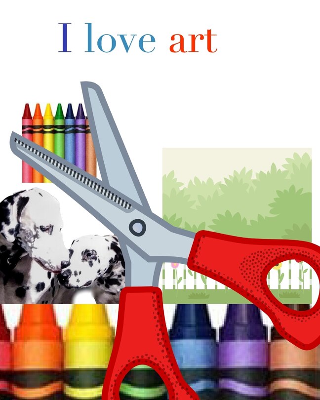 Front cover_I love art mixed medium creative blank coloring book 324 pages 8x10