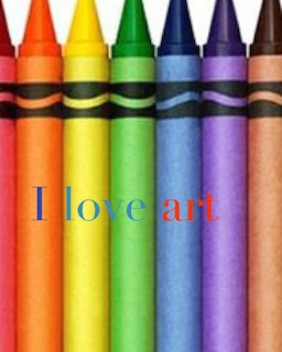 Couverture_I love art crayon creative mega blank coloring book 480 pages 8x10