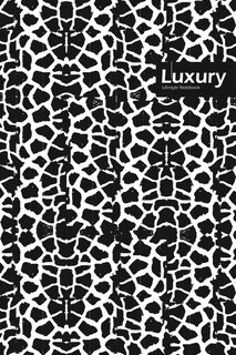 Luxury Lifestyle, Animal Print, Write-in Notebook, Dotted Lines, Wide Ruled, Medium Size 6 X 9 Inch, 288 Pages (black)