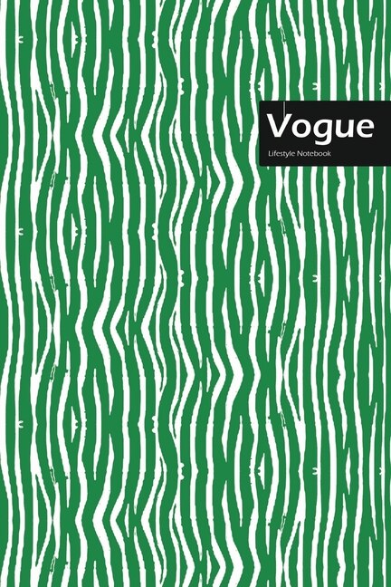 Vogue Lifestyle, Animal Print, Write-in Notebook, Dotted Lines, Wide Ruled, Medium Size 6 X 9 Inch, 144 Sheets (green)