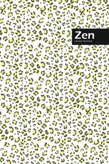 Zen Lifestyle, Animal Print, Write-in Notebook, Dotted Lines, Wide Ruled, Medium Size 6 X 9 Inch (beige)