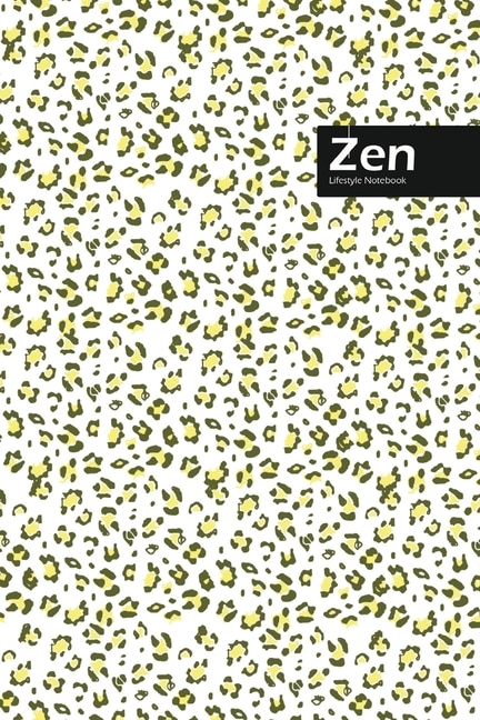Zen Lifestyle, Animal Print, Write-in Notebook, Dotted Lines, Wide Ruled, Medium Size 6 X 9 Inch (beige)