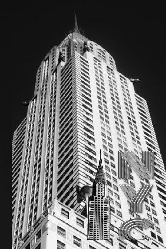 Front cover_Chrysler building NYC themed creative blank journal.