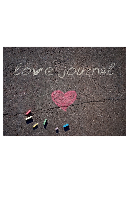Front cover_Love chalk valentine's blank journal