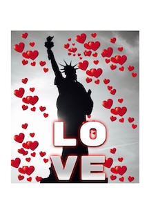 Front cover_Statue Of Liberty Valentine's heart creative blank love journal
