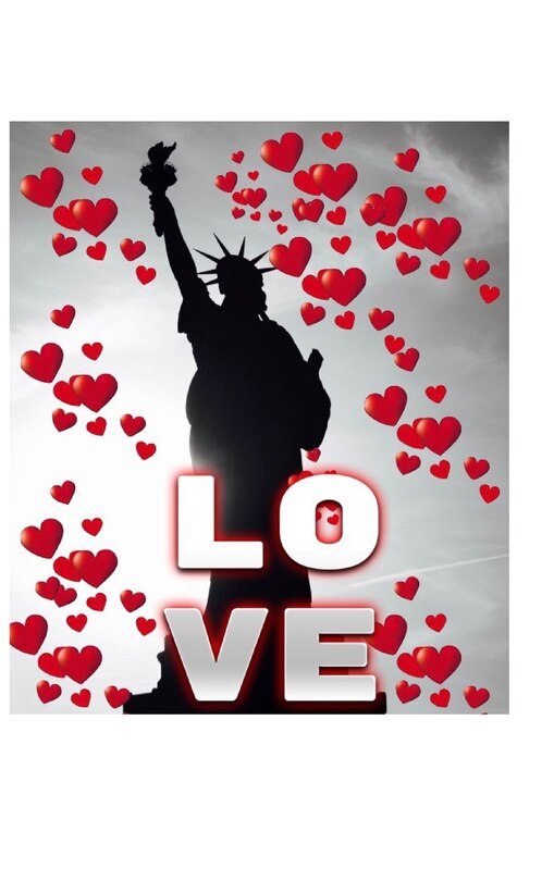 Front cover_Statue Of Liberty Valentine's heart creative blank love journal