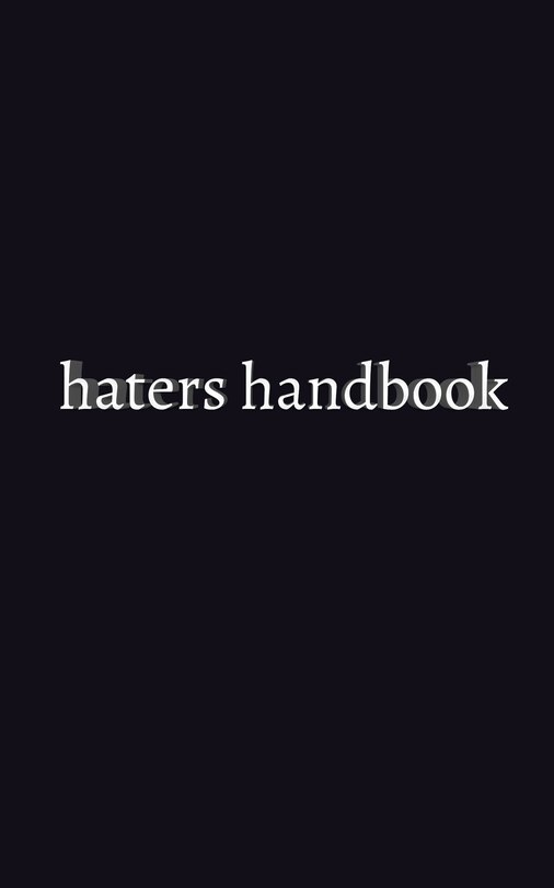 Couverture_haters handbook Blank Notebook