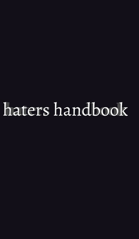 Couverture_haters handbook Blank Notebook