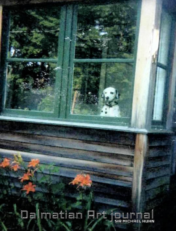 Front cover_Dalmatian cabin creative blank mega coloring Book Journal Sir Michael Huhn