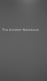 Couverture_The dictator Creative journal blank notebook