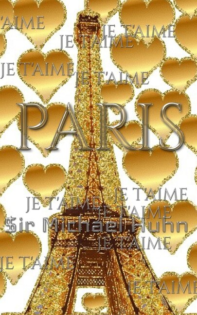 Je T'aime  Gold  Glitter Eiffel Tower  Creative Blank Journal Sir Michael Designer Edition