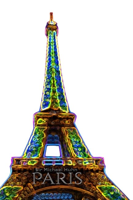 Paris Eiifel Tower Neon Bling Creative Blank Journal