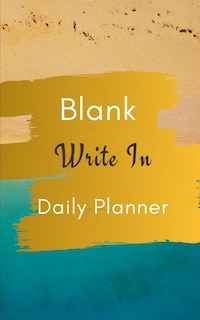 Couverture_Blank Write In Daily Planner (brown Gold Green Abstract Art Cover)
