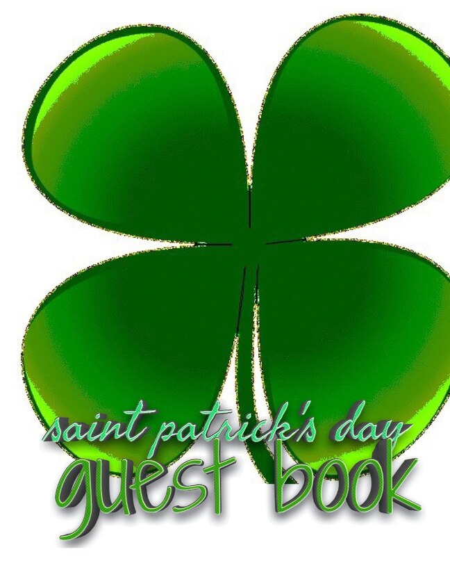 Front cover_Saint patrick's Day shamrock blank guest book