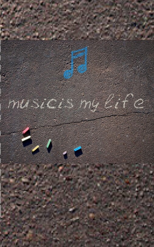 Front cover_music is my life Creative Blank Journal