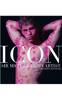 Front cover_New York City ICON Sir Michael Huhn self portrait Artist glitter creative blank Journal