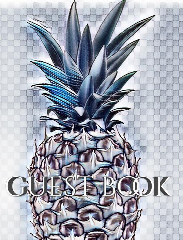 Front cover_pineapple Hospitality stylish blank guest Book. designer sir Michael Huhn Edition