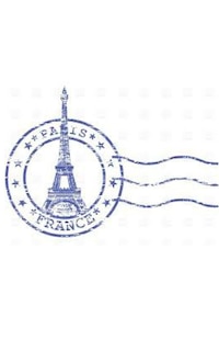 Front cover_paris France postage stamp creative blank page journal