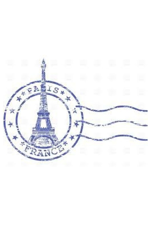 Front cover_paris France postage stamp creative blank page journal