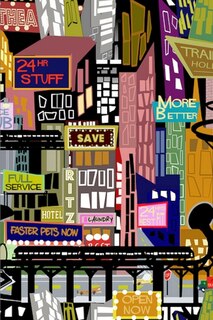 Retro City Blank Pages Sketchbook