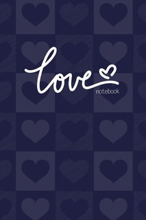 Love Notebook, Blank Write-in Journal, Dotted Lines, Wide Ruled, Medium (a5) 6 X 9 In (blue)