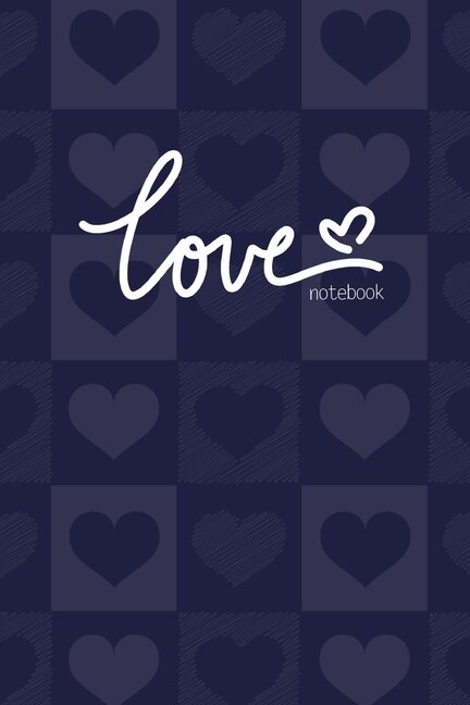 Love Notebook, Blank Write-in Journal, Dotted Lines, Wide Ruled, Medium (a5) 6 X 9 In (blue)
