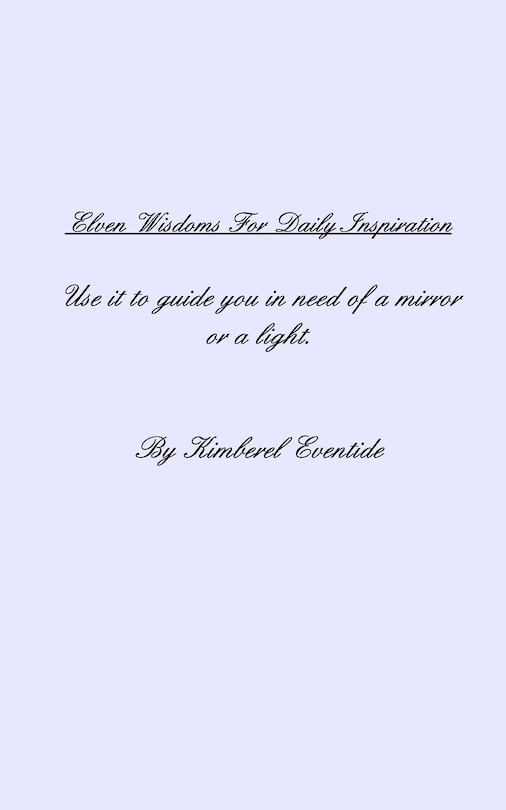 Couverture_Elven Wisdoms