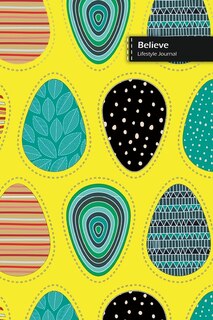 Believe Lifestyle Journal, Blank Write-in Notebook, Dotted Lines, Wide Ruled, Size (a5) 6 X 9 In (yellow)