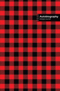 Autobiography Lifestyle Journal, Blank Write-in Notebook, Dotted Lines, Wide Ruled, Size (a5) 6 X 9 In (red)