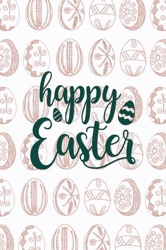 Couverture_Happy Easter Notebook, Blank Write-in Journal, Dotted Lines, Wide Ruled, Medium (a5) 6 X 9 In (white)