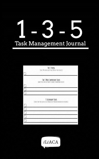 Couverture_135 Task Management Journal - Black Cover