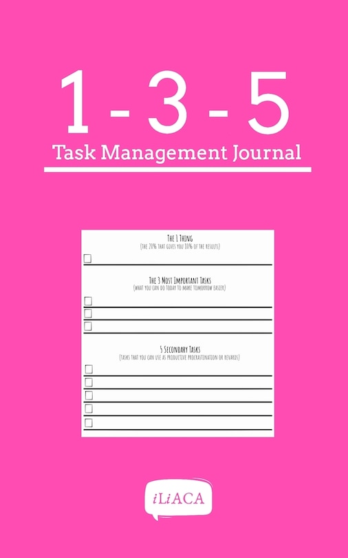 Couverture_135 Task Management Journal - Pink Cover