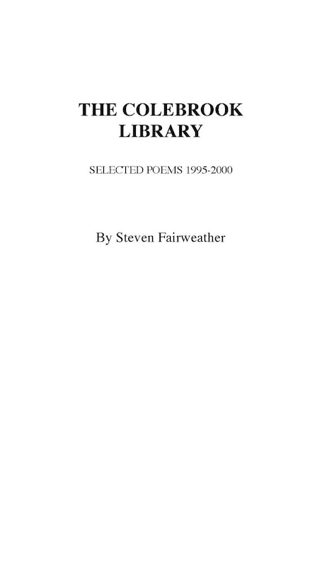 Front cover_The COLEBROOK LIBRARY