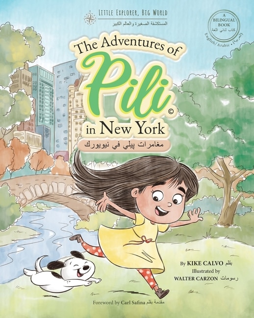 Front cover_Arabic. The Adventures of Pili in New York. Bilingual Books for Children.