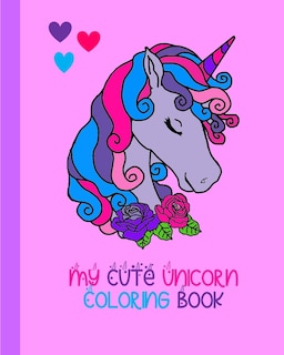 Front cover_My Cute Unicorn Coloring Book