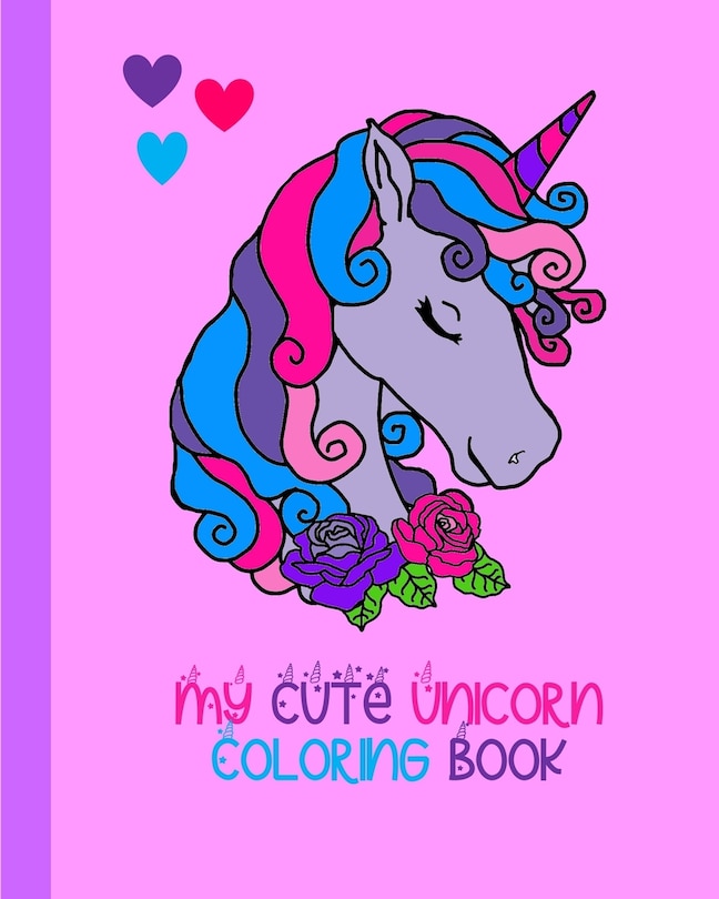 Front cover_My Cute Unicorn Coloring Book