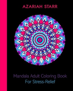 Front cover_Mandala Adult Coloring Book For Stress-Relief