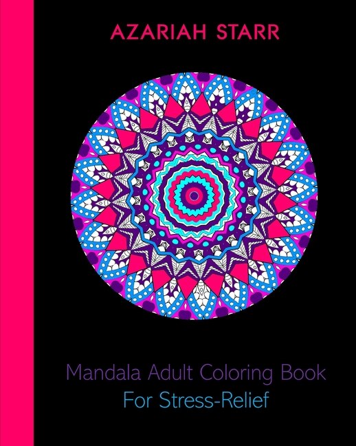 Front cover_Mandala Adult Coloring Book For Stress-Relief