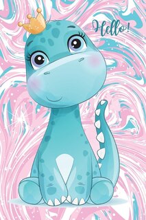 Hello!: Lined Paper Book With A Colored Baby Dragon Illustrations On Each Pageblush Notes Paper For Writing