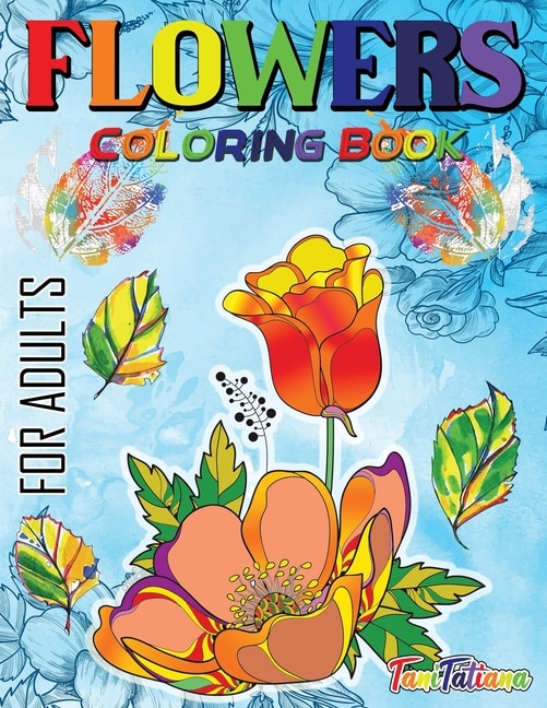 Front cover_Flowers Coloring Book For Adults