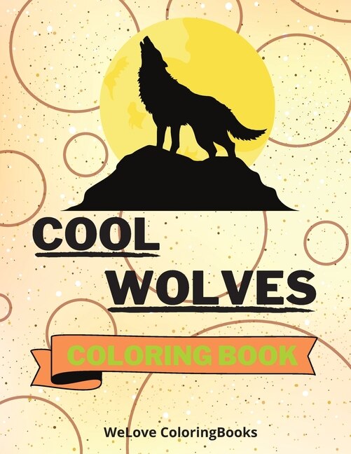Front cover_Cool Wolves Coloring Book