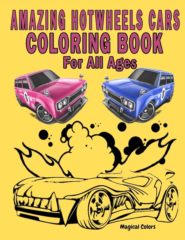 Front cover_Amazing HotWheels Cars Coloring Book For All Ages